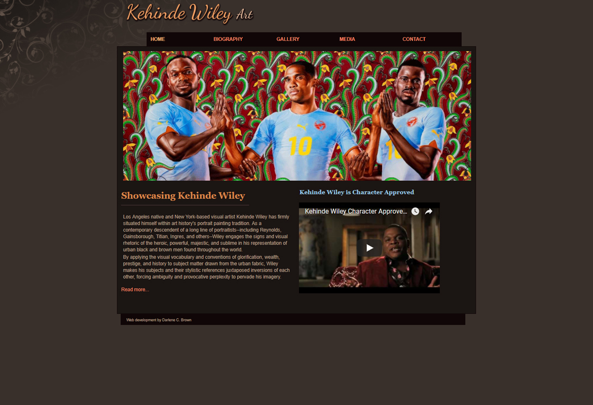 Kehinde Wiley, in Web Design